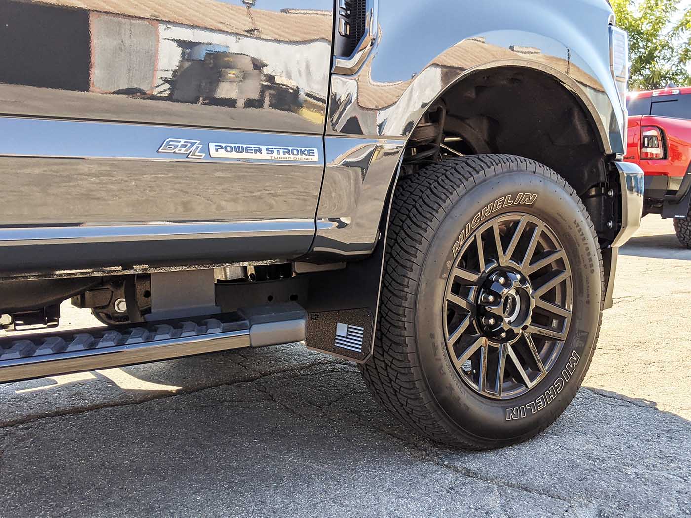 2017+ Ford F-250/350 SRW Merica Mud Flaps - Image 3