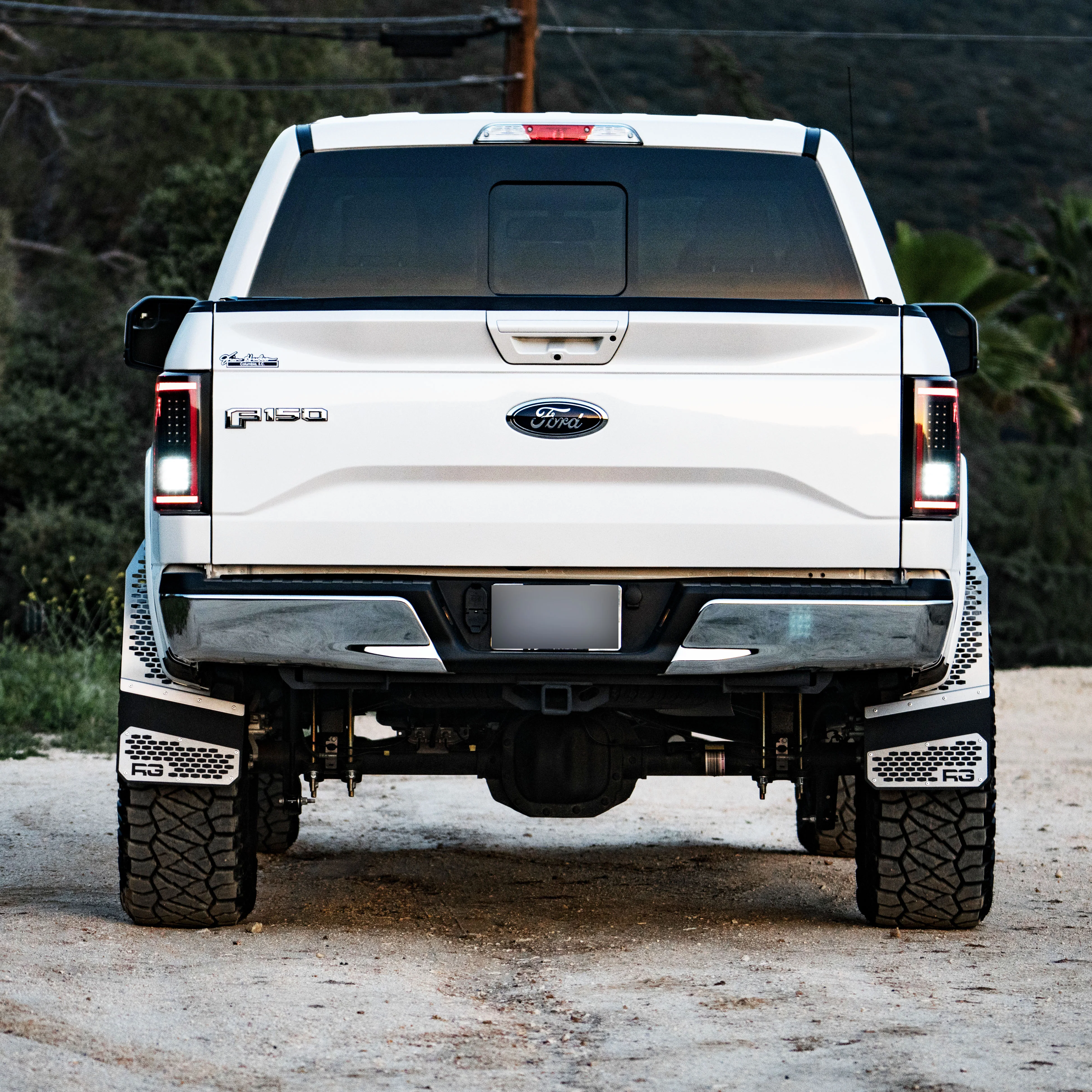 Brushed on Black - REK-mesh Universal Offset Mud Flaps - Image 3