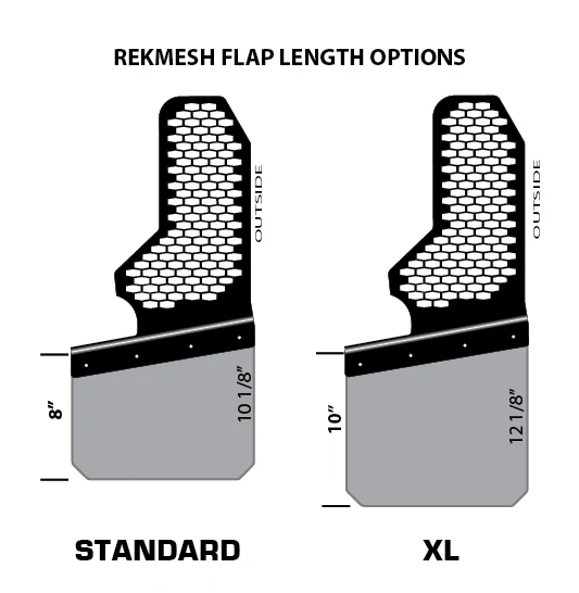 Brushed on Black - REK-mesh Universal Offset Mud Flaps - Image 7