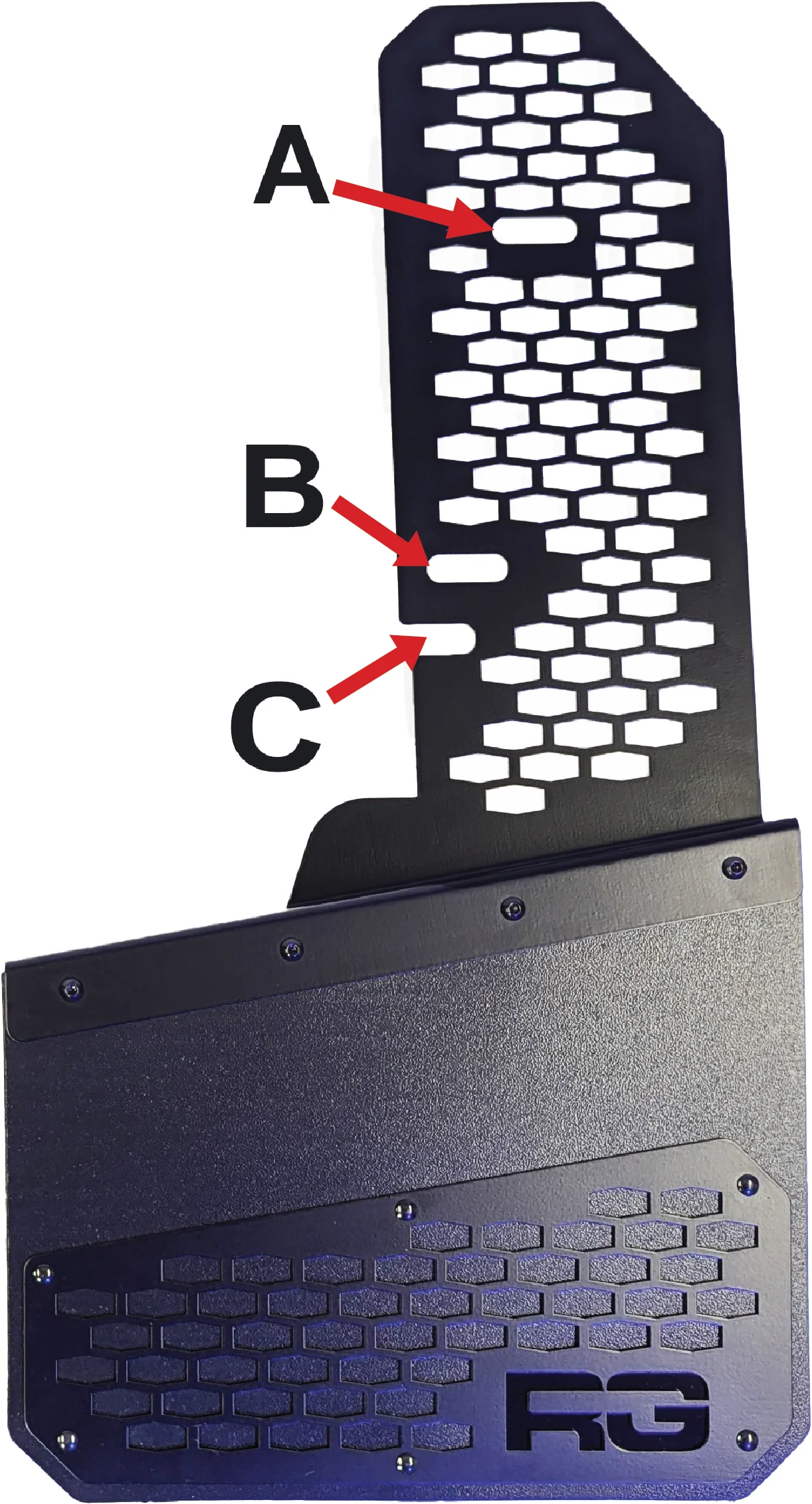 Ram Custom Fitting Rek Mesh Mud Flaps - Black on Black - Image 9