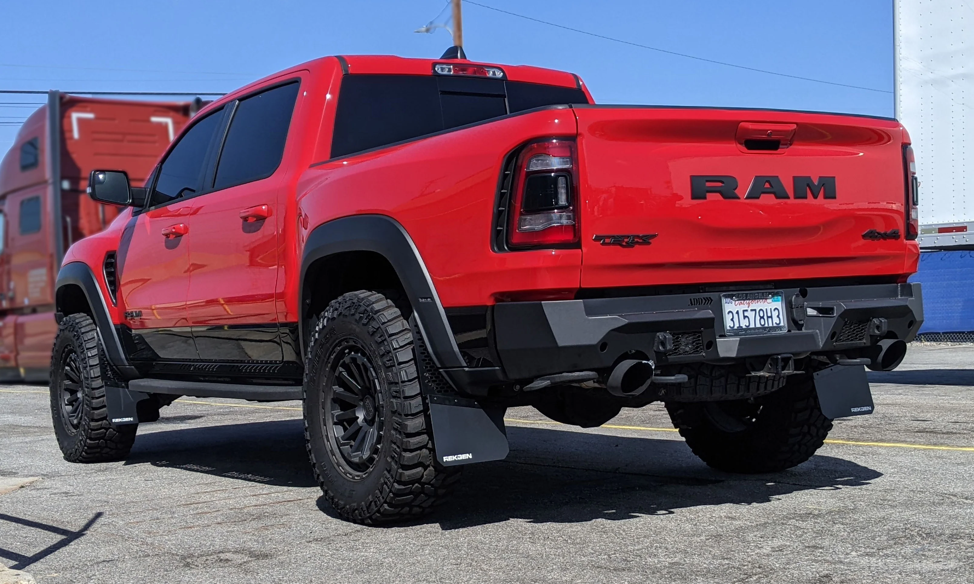 Ram Custom fitting FRONT Rek Mesh Baja Mud Flaps - Image 3