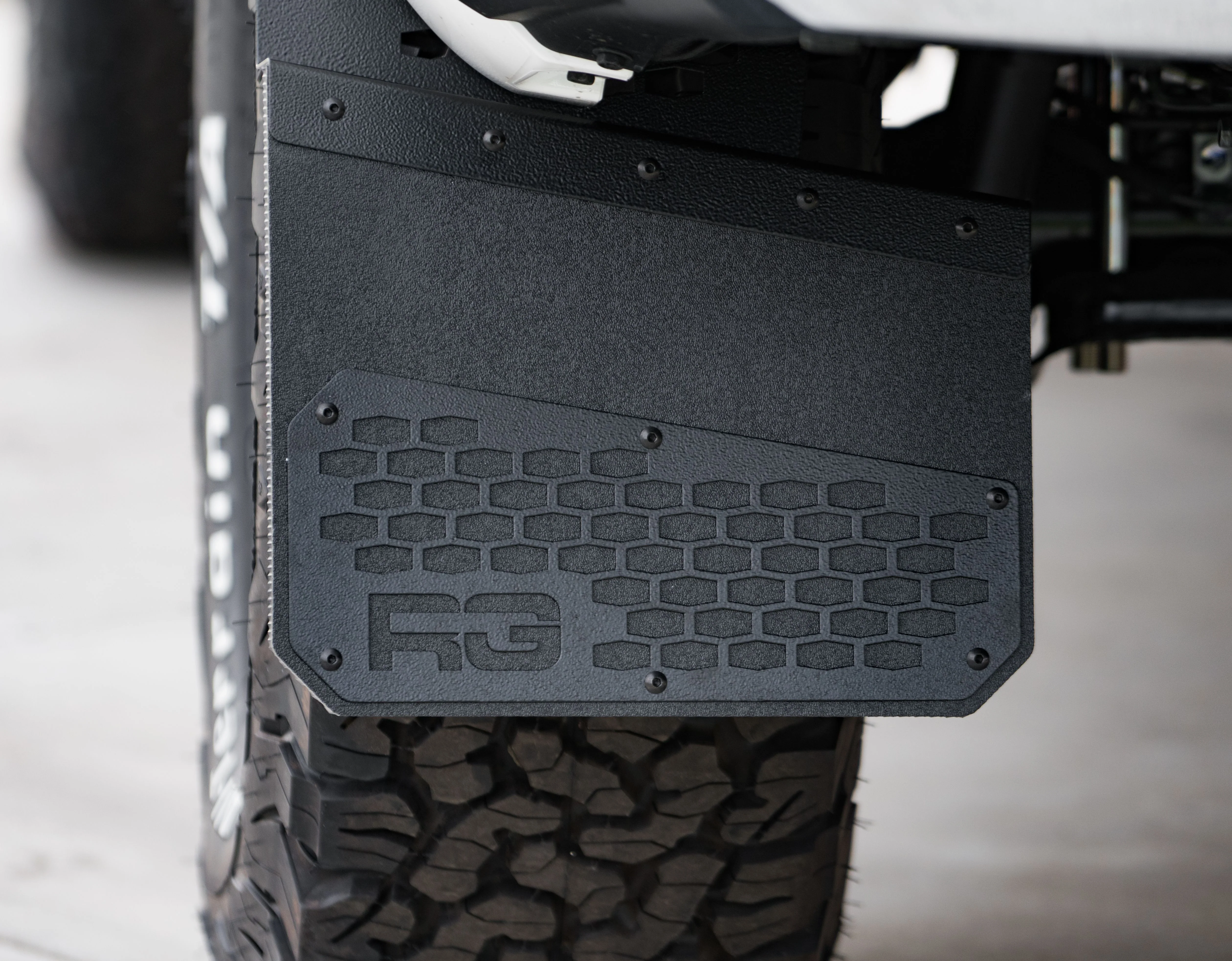 Ram Custom Fitting Rek Mesh Mud Flaps - Black on Black - Image 6