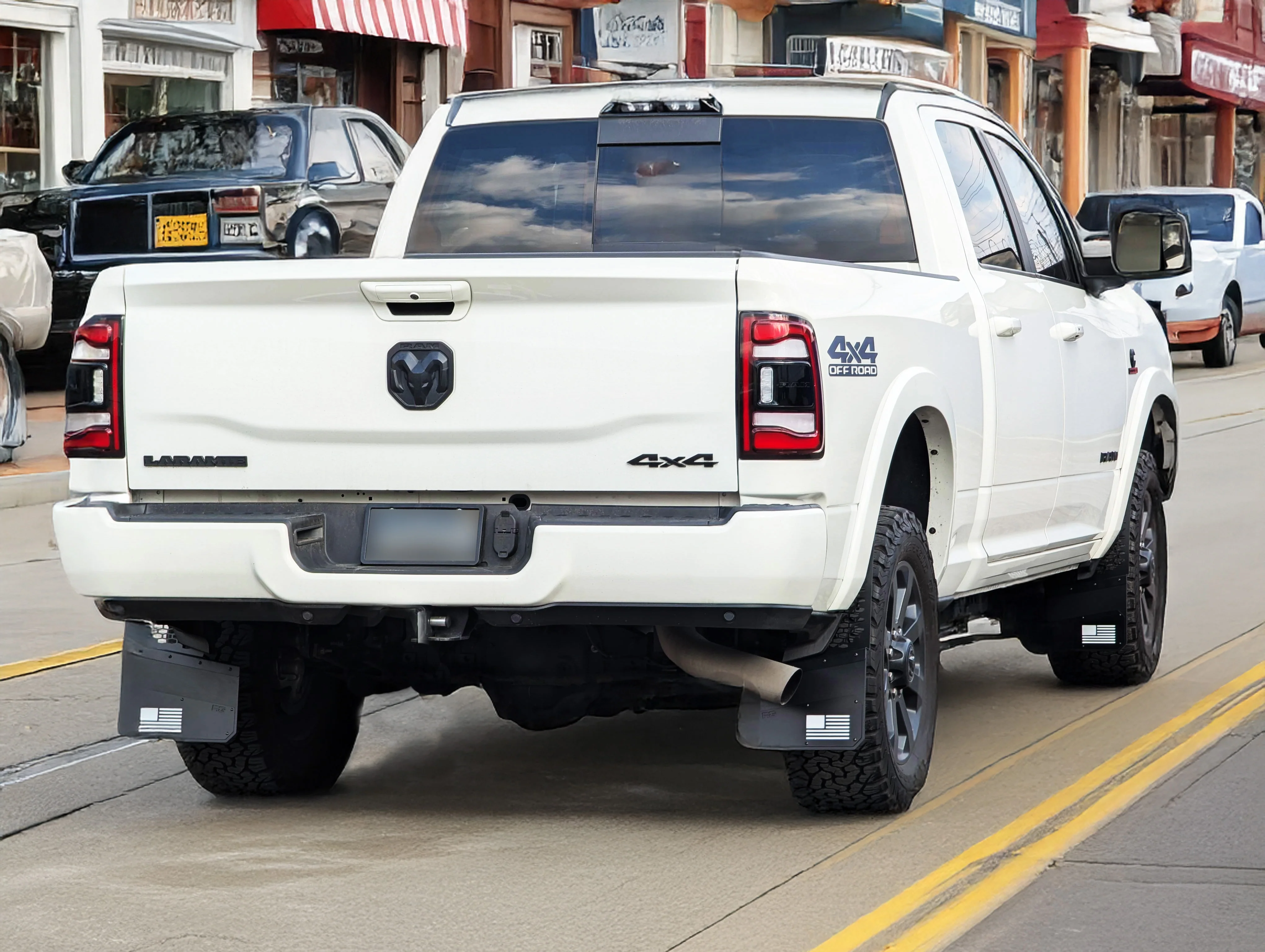 Ram Custom Fitting FRONT Rek Mesh X 'Merica Offset Mud Flaps - Image 6