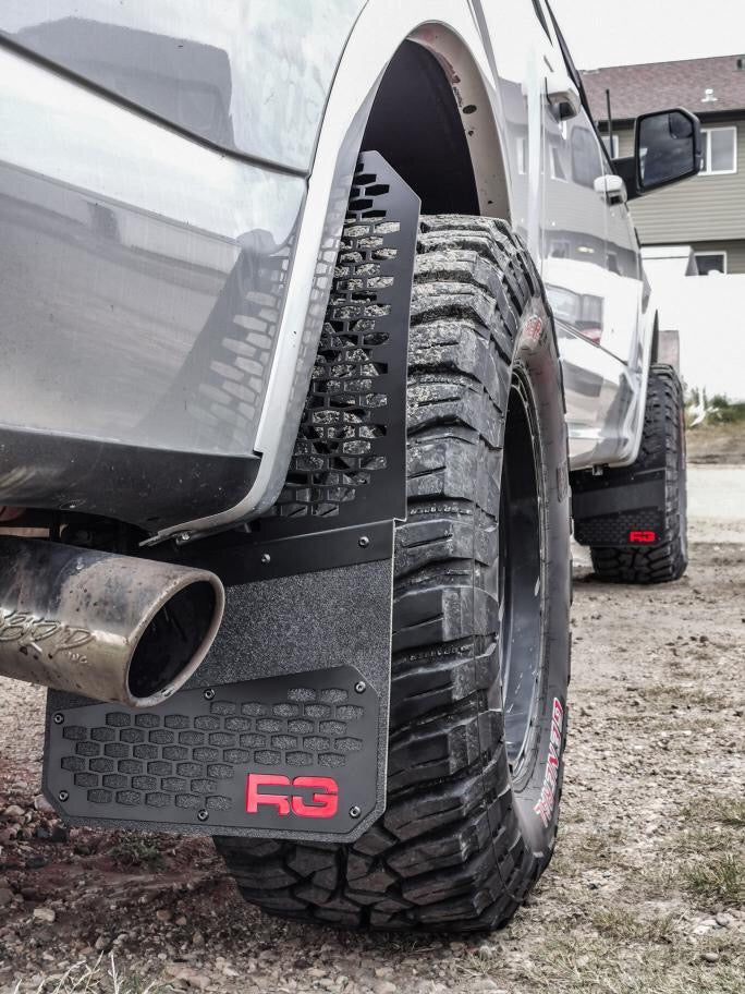 Black on Black - REK-mesh Universal Offset Mud Flaps - 1 set= 2 Flaps - Image 3