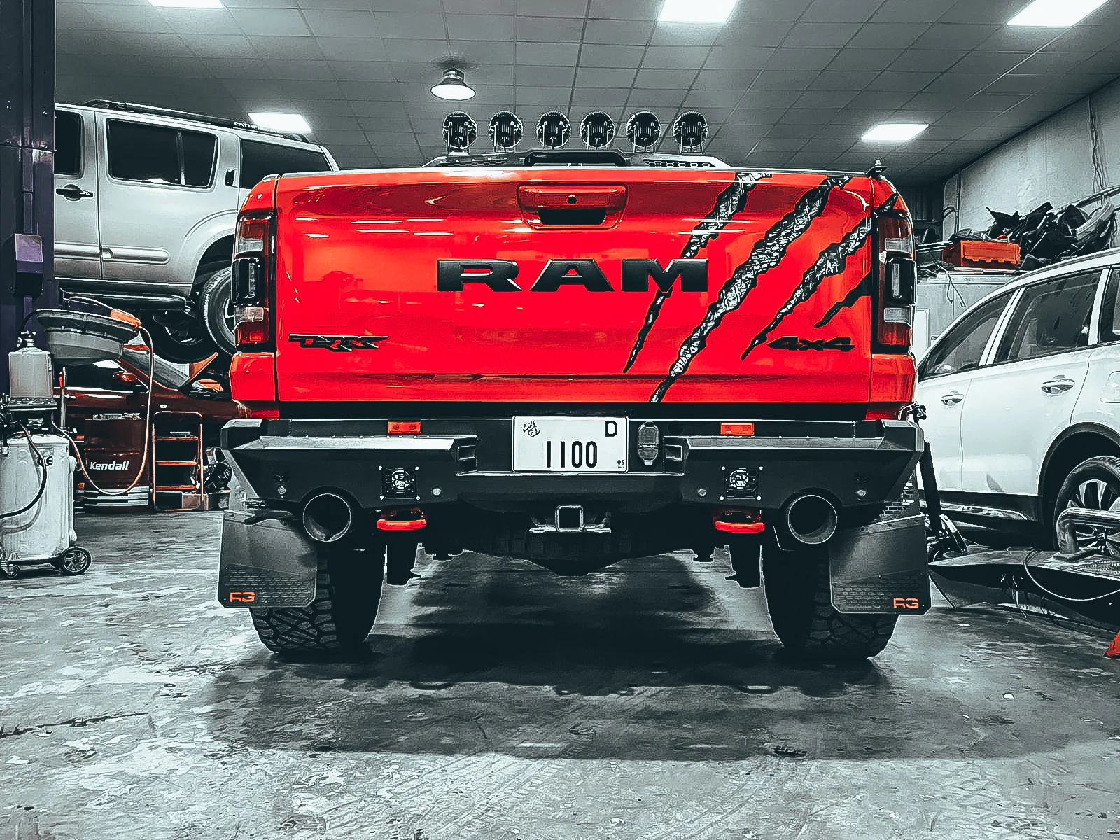 Black on Black - REK-mesh Universal Offset Mud Flaps - 1 set= 2 Flaps - Image 5